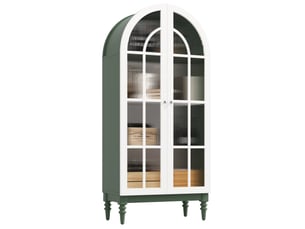 Vitrine coloris vert 3 étagère(s) MIVRAY   - 76 cmx165 cm