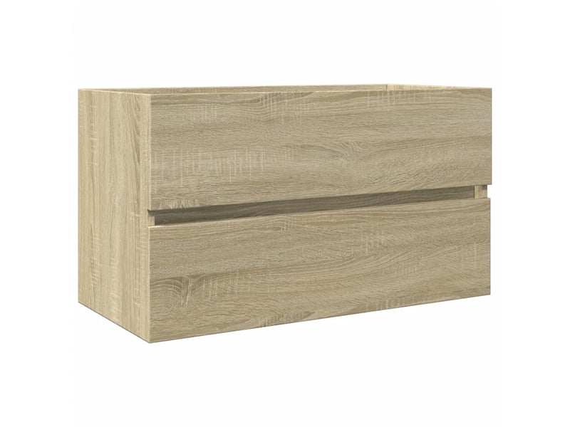 Ensemble de meubles de bain 2 pcs céramique et bois d'ingénierie shl3113 - Conforama D