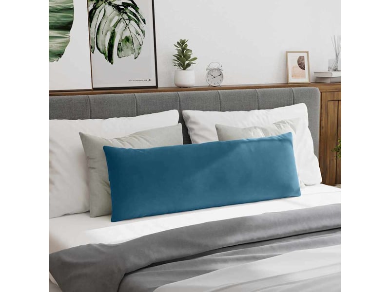 Lot de 2 coussins de canapé, coussins décoratifs bleu 120 x 40 cm cf58994 - Conforama D