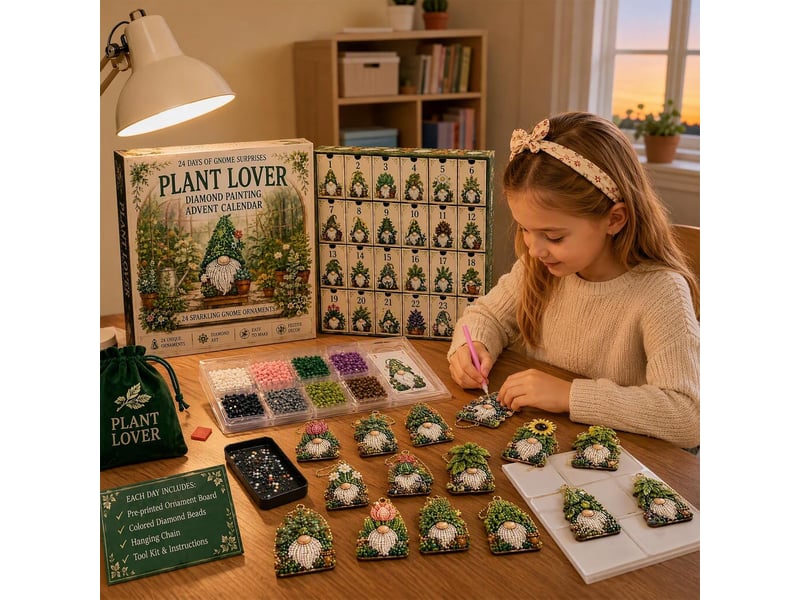  Calendrier de l'avent diamond painting 24 jours – pendentifs gnomes à réaliser soi-même-style 3  - Conforama E