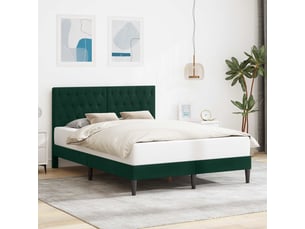 Lit adulte, lit double, cadre de lit avec tête de lit vert foncé 160x200cm velours cf4404