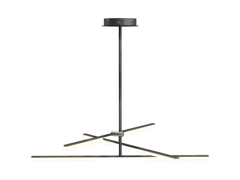  Plafonnier led moderne ø100x79 cm avec abat-jour en acrylique, angle d'éclairage réglable pour salon, chambre ou cuisine  - Conforama A