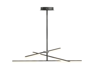 Plafonnier led moderne ø100x79 cm avec abat-jour en acrylique, angle d'éclairage réglable pour salon, chambre ou cuisine