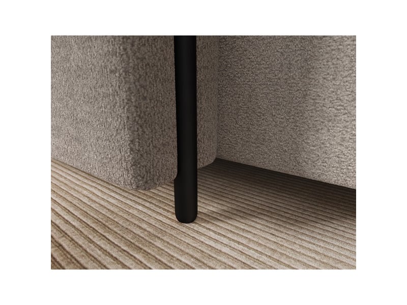  Canapé d'angle convertible arvessa brun clair – angle gauche avec coffre  - Conforama E