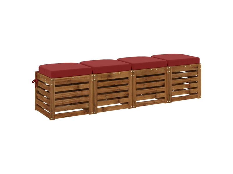  Lot de 4 coussins de siège, coussins d'assise soest 100 % polyester cf60760  - Conforama C