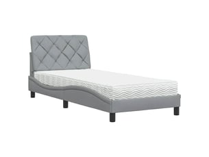 Lit simple 80x200 cm coloris gris