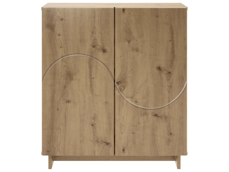  Buffet salon, buffet de rangement chêne artisanal 67x34,5x75 cm bois d'ingénierie  - Conforama D