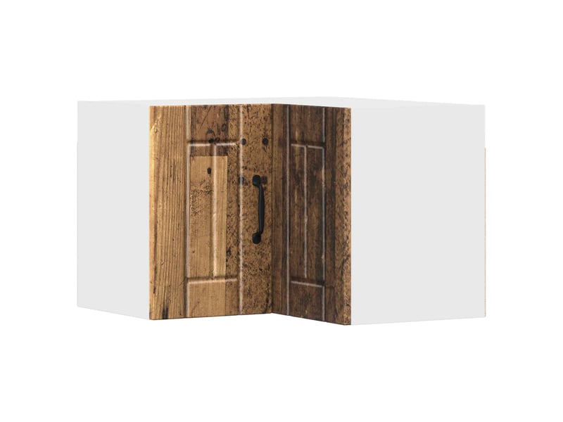  Meuble mural de cuisine, armoire d'angle cuisine lucca bois ancien 57x57x40cm  - Conforama A