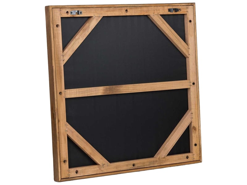 Tableau artisanal en bois recyclé relief blanc et beige 62x4x62 cm h - Conforama D