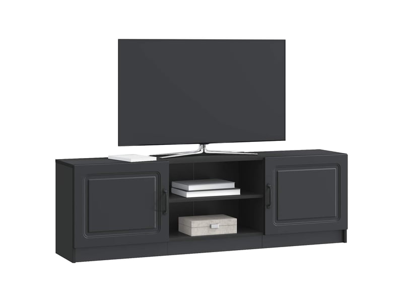  Meuble tv - banc tv - meuble de rangement noir 150 x 31 x 47 cm bois d'ingénierie  - Conforama C