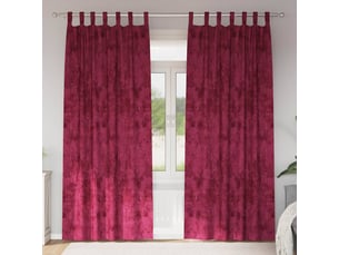 Lot de 2 rideaux en velours, rideaux de fenêtre rouge bordeaux 260 x 140 cm velours cf44251