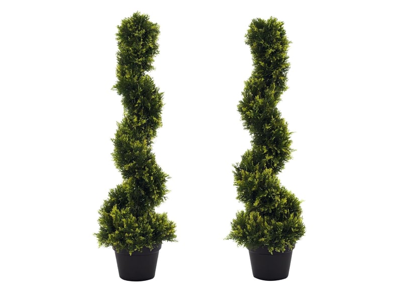  Plante artificielle cèdre en spirale avec pot plastique vert ø 18 x h 90 cm  - Conforama A