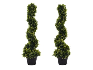 Plante artificielle cèdre en spirale avec pot plastique vert ø 18 x h 90 cm