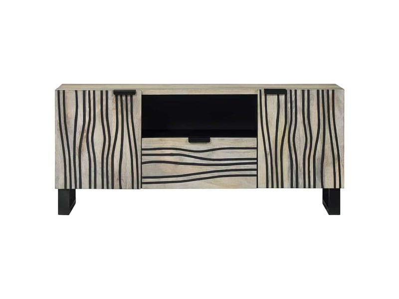 Meuble tv - unites tv 105 x 33 x 46 cm blanc bois d'ingénierie - Conforama C