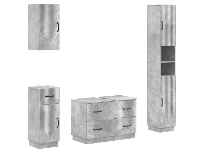  Ensemble de 4 pièces d'armoires de salle de bain hoorn cf63264  - Conforama A