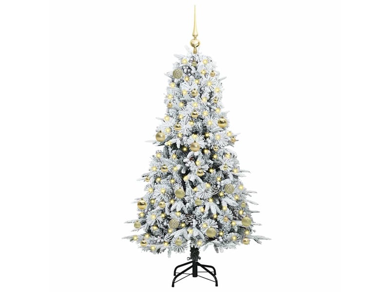  Sapin de noël, arbre de noël artificiel à branches articulées blanc 150 cm shl5575  - Conforama C