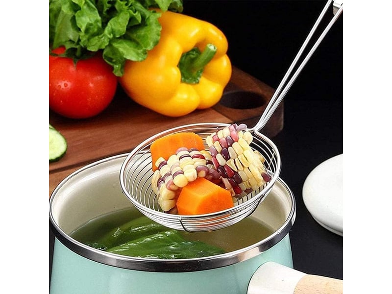  Lot de 4 passoires à fondue inox - fourchettes de cuisson pour légumes, viande, poisson et champignons  - Conforama E