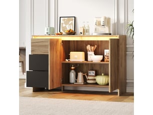 Buffet 3 tiroir(s) <strong>MODERNLUXE</strong> <strong></strong> - 120 cm coloris naturel