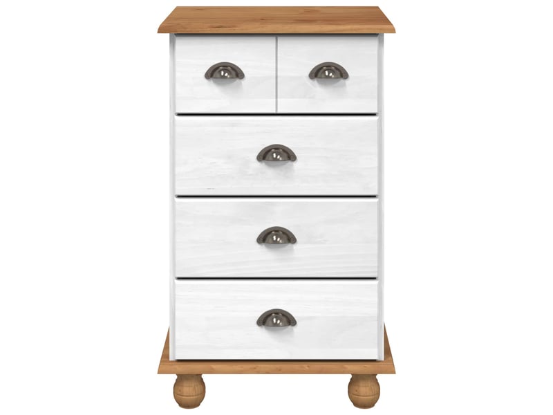  Commode chambre adulte, armoire à tiroirs 5-tiroir askim blanc 48,5x40x79 cm  - Conforama D