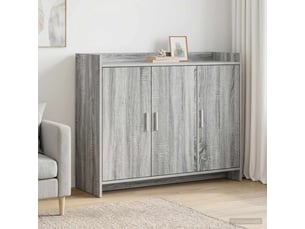Buffet - bahut - meuble de rangement sonoma gris 98,5 x 33 x 80 cm bois d'ingénierie