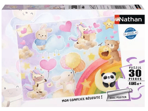 Puzzle 30 pieces arc-en-ciel des animaux