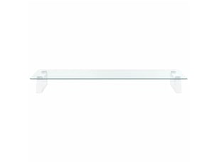 Support de moniteur table meuble bureau 80 x 35 x 8 cm verre trempé et métal blanc 02_0044903