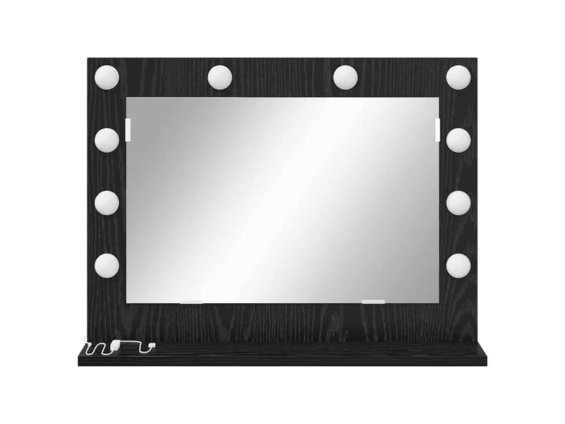 Miroir de vanité, miroir de coiffeuse chêne noir 60 x 45 x 18 cm rectangulaire cf62762  - Conforama D