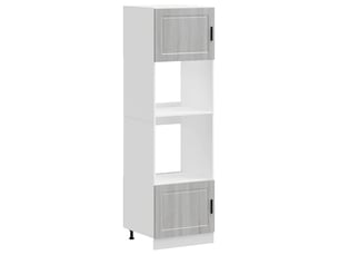 Meuble de rangement, armoires de four porto sonoma gris bois d'ingénierie