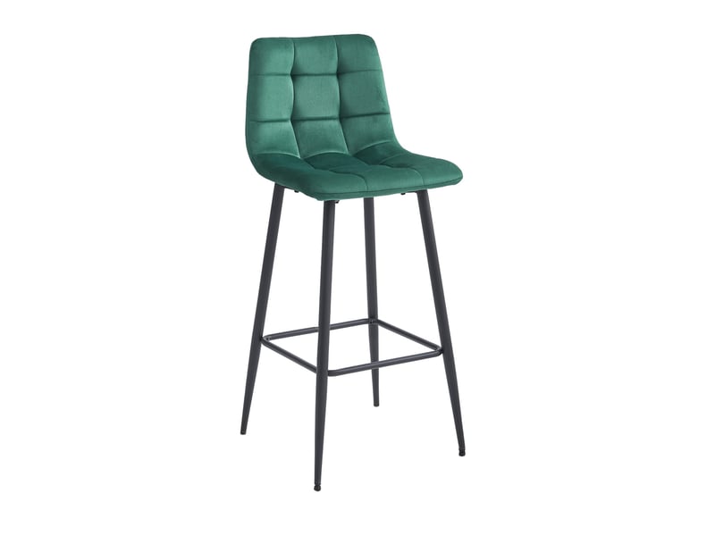 Family hoker arceto - velours vert foncé pieds noirs x 4  - Conforama B