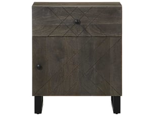 Table de chevet - cabinet de chevet - table de nuit noir 50x33x60 cm bois de manguier massif