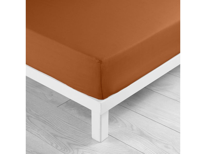  Parure de lit 240 x 220 cm 100% coton 57 fils paloma + drap housse 140 x 190 cm caramel  - Conforama E