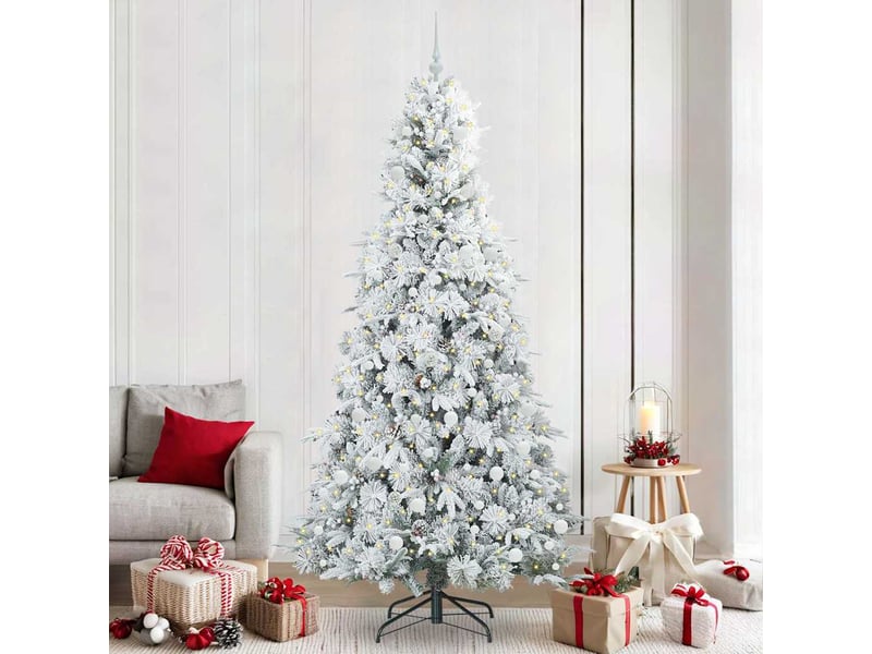 Sapin de noël, arbre de noël artificiel à branches articulées blanc 240 cm shl4622  - Conforama B