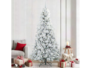 Sapin de noël, arbre de noël artificiel à branches articulées blanc 240 cm shl4622
