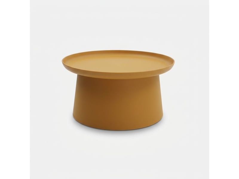  Table basse ronde 70 cm en polypropylène cres - jaune  - Conforama A