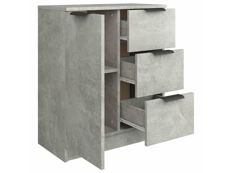  Buffet - bahut - meuble de rangement gris béton 60x30x70 cm bois d'ingénierie  - Conforama E