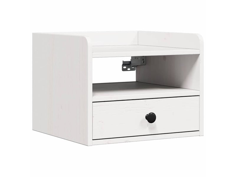  Table de chevet avec tiroir 2 pièces blanc 38 x 36 x 29,5 cm  - Conforama E