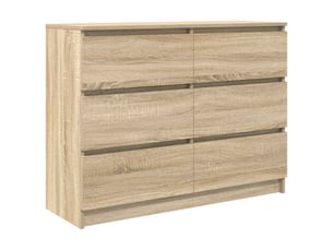 Buffet - bahut - meuble de rangement chêne sonoma 100x35x76 cm bois d'ingénierie