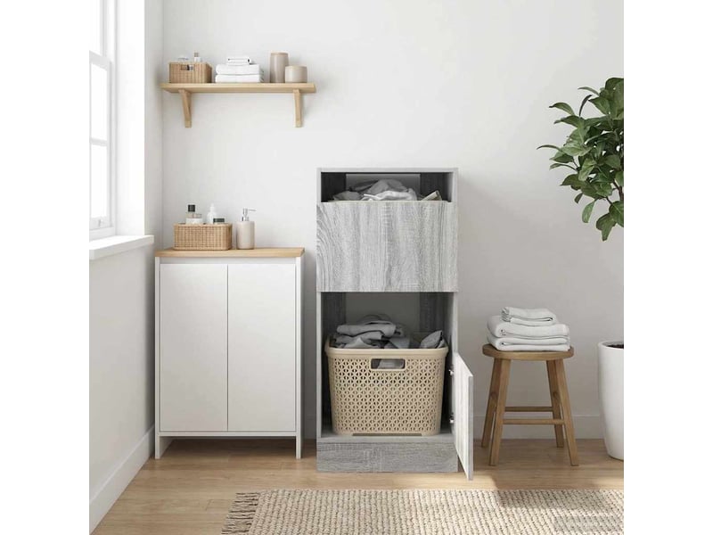 Armoire à laver gris sonoma 50x68x102 cm bois d'ingénierie - Conforama D