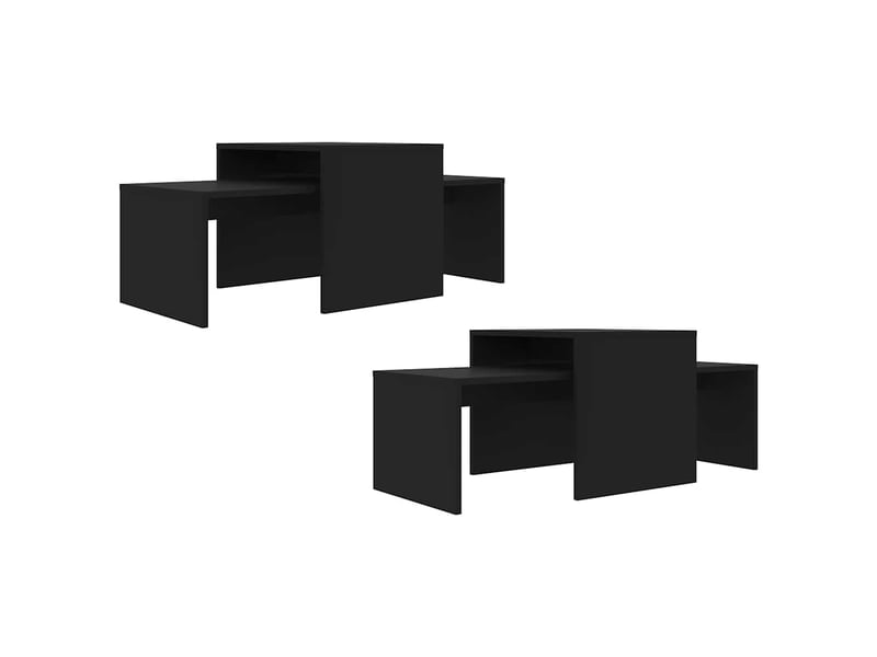  Ensemble de tables gigognes 2 pcs noir 100x48x40 cm bois d’ingénierie  - Conforama E