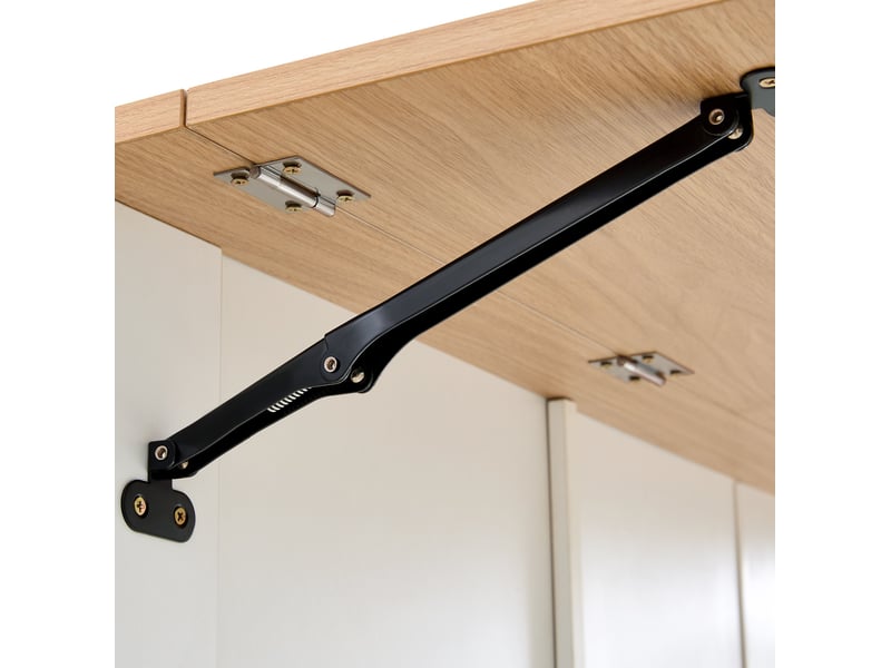  Desserte de cuisine à roulettes avec plateau rabattable, 2 tiroirs et portes vitrées, pour cuisine, 110 × 45 × 99 cm  - Conforama E