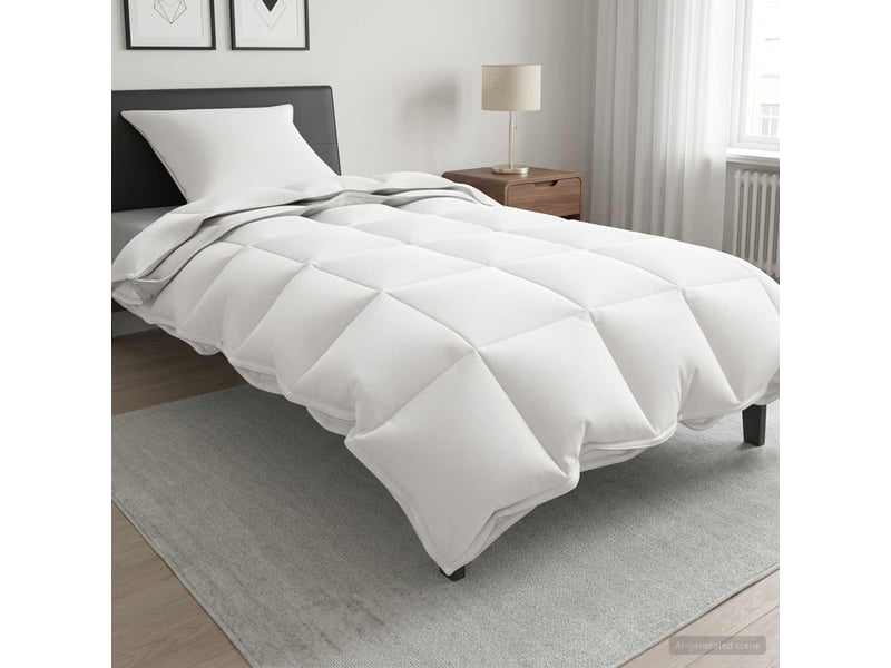  Ensemble de duvet annuel 2 pcs - couette 155 x 200 cm toutes saisons blanc  - Conforama B