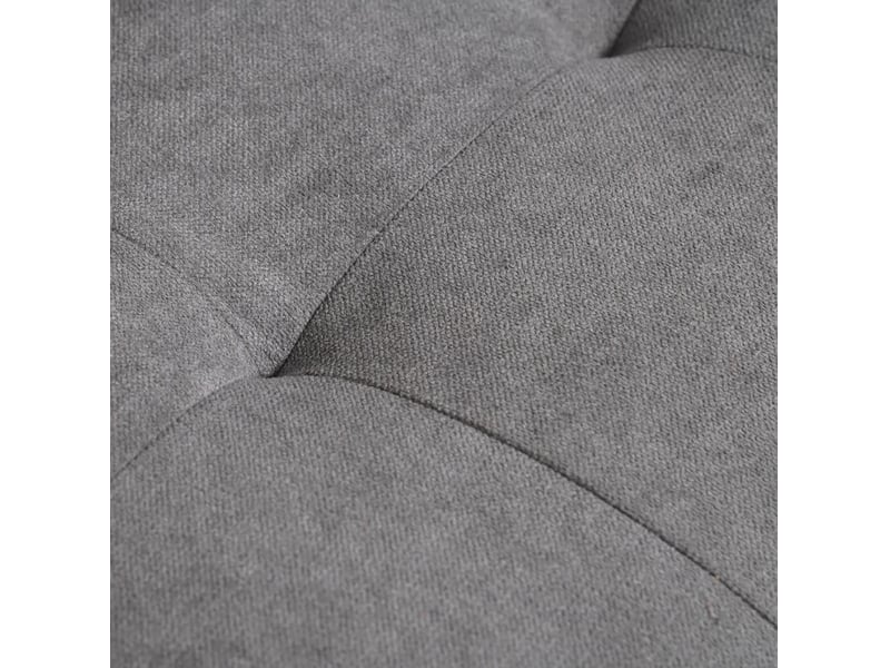  Canapé 2 places 117x62x78 cm avec rangement, coussins amovibles, en tissu gris  - Conforama D