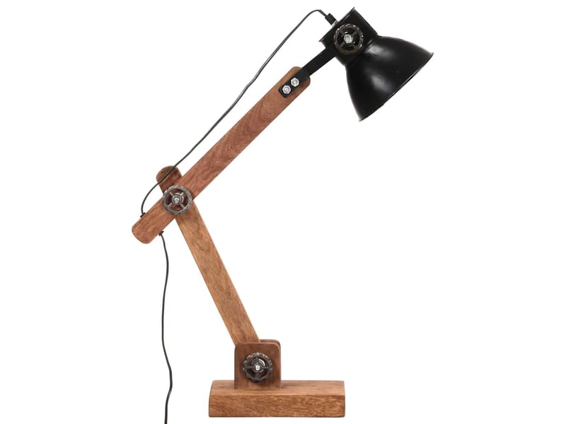  Lampe de bureau industrielle noir rond 58x18x90 cm e27  - Conforama D