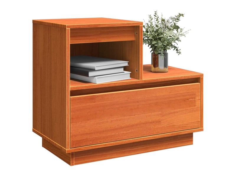 Table de chevet - cabinet de chevet - table de nuit marron 60 x 34 x 51 cm bois d'ingénierie - Conforama B