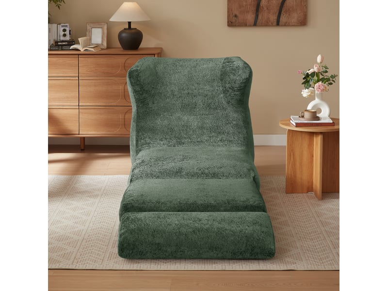  Fauteuil convertible modenvie 1 place vert en mousse 90 x 118 x 86 cm  - Conforama E