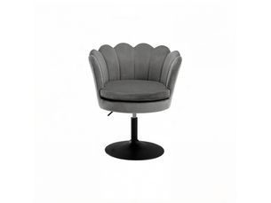 Fauteuil fixe pivotant  <strong>HAUSS SPOLE</strong> <strong></strong> Velours gris vendu A l'unité