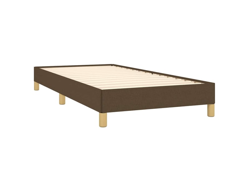  Lit simple- lit adulte -  cadre de lit sans matelas marron foncé 100x200 cm tissu  - Conforama C