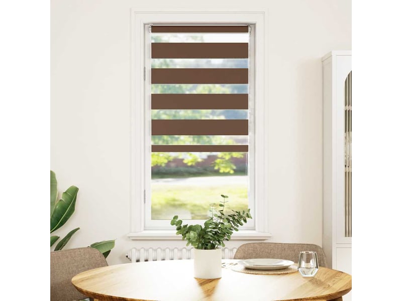  Store zèbre, store de fenêtre marron 65x150 cm largeur du tissu 60,9 cm polyester cf48720  - Conforama A