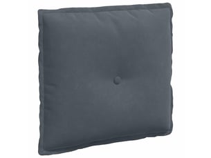 Coussin de dos, coussin de dossier gris foncé 50 x 45 cm tissu en velours côtelé cf54722