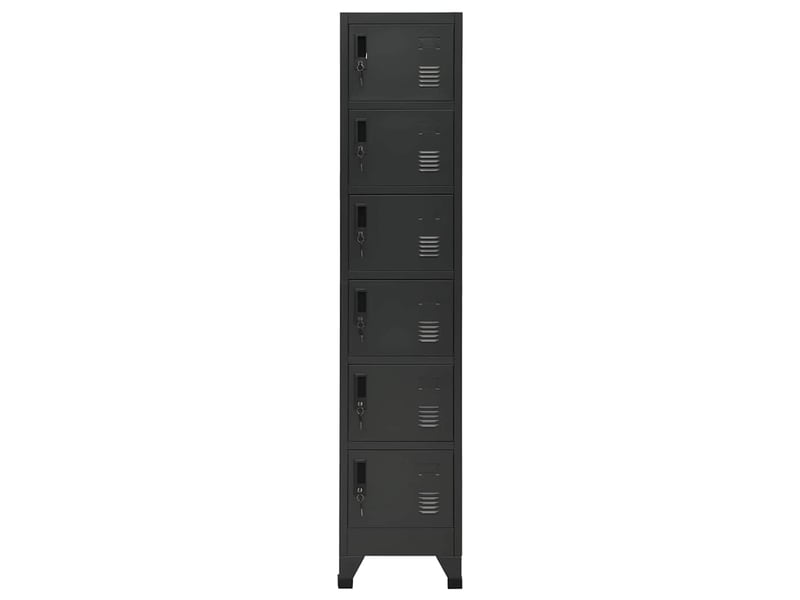 Armoire à casier, rangement de bureau anthracite 38x40x180 cm acier  - Conforama A